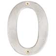 Emtek 4-inch Bronze "0" Address Number in Silver Patina