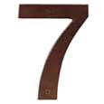 Emtek 6-inch Bronze "7" Address Number in Deep Burgundy