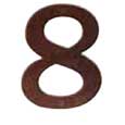 Emtek 4-inch Bronze "8" Address Number in Deep Burgundy