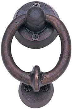 Emtek 4-in Bronze Door Knocker in Deep Burgundy