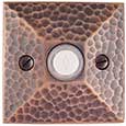 Emtek Hammered Brass Doorbell Cover in Oil Rubbed Bronze