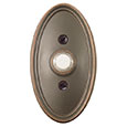 Emtek Oval Brass Doorbell Cover in Oil Rubbed Bronze
