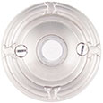 Emtek Ribbon & Reed Brass Doorbell Cover in Satin Nickel