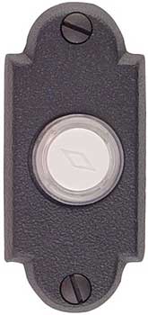 Emtek Small Style #1 Brass Door Bell in Flat Black