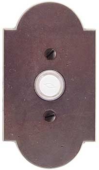 Emtek Style #1 Sandcast Bronze Door Bell in Deep Burgundy
