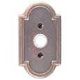 Emtek Style #11 Bronze Doorbell Cover in Deep Burgundy