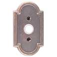 Emtek Style #11 Bronze Doorbell Cover in Deep Burgundy