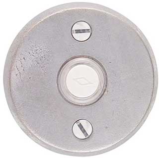 Emtek Style #2 Sandcast Bronze Door Bell in Silver Patina