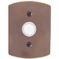 Emtek Style #4 Bronze Doorbell Cover in Deep Burgundy