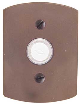 Emtek Style #4 Sandcast Bronze Door Bell in Deep Burgundy