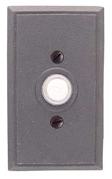 Emtek Style #3 Wrought Steel Door Bell in Flat Black