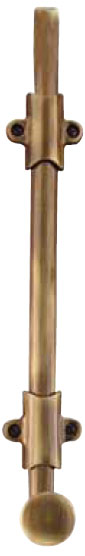 Emtek 12-inch Brass Surface Door Bolt in French Antique