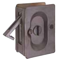 Emtek Pocket Door Lock in Deep Burgundy