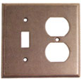 Emtek Colonial 1-Toggle/1-Duplex Brass Switch Plate in Oil Rubbed Bronze