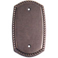 Emtek Rope Blank Brass Switch Plate in Oil Rubbed Bronze