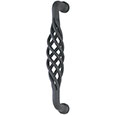 Emtek Lafayette Wrought Steel 8" Door Pull in Flat Black