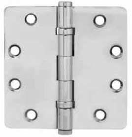 Emtek Brass Ball-Bearing 1/4"-Radius Hinge in Polished Chrome