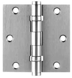 Emtek Brass Ball-Bearing Square Hinge in Satin Nickel