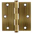 Emtek Brass Residential-Duty Square Hinges in French Antique