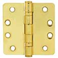 Emtek Steel Ball-Bearing 1/4"-Radius Hinges in PVD