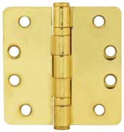 Emtek Plated Steel Ball-Bearing Heavy-Duty 1/4"-Radius Hinge in PVD