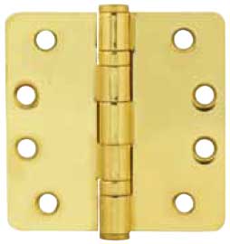 Emtek Plated Steel Ball-Bearing Heavy-Duty 1/4"-Radius Hinge in PVD