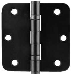 Emtek Plated Steel Ball-Bearing Heavy-Duty 5/8"-Radius Hinge in Flat Black