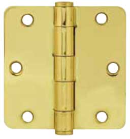 Emtek Plated Steel Heavy-Duty 1/4"-Radius Hinge in PVD