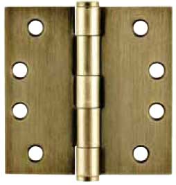 Emtek Plated Steel Heavy-Duty Square Hinge in French Antique