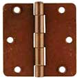 Emtek Steel Residential-Duty 1/4"-Radius Hinges in Rust