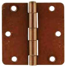 Emtek Plated Steel Residential-Duty 1/4"-Radius Hinge in Rust