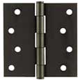 Emtek Steel Residential-Duty Square Hinges in Flat Black