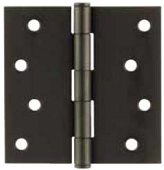 Emtek Plated Steel Residential-Duty Square Hinge in Flat Black