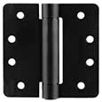 Emtek Steel Spring-Loaded 1/4"-Radius Hinges in Flat Black