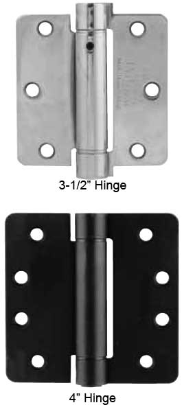 Emtek Plated Steel 1/4"-Radius Spring Hinge in Satin Nickel & Oil Rubbed Bronze