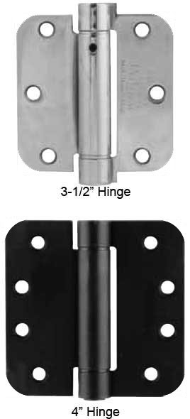 Emtek Plated Steel 5/8"-Radius Spring Hinge in Satin Nickel & Oil Rubbed Bronze