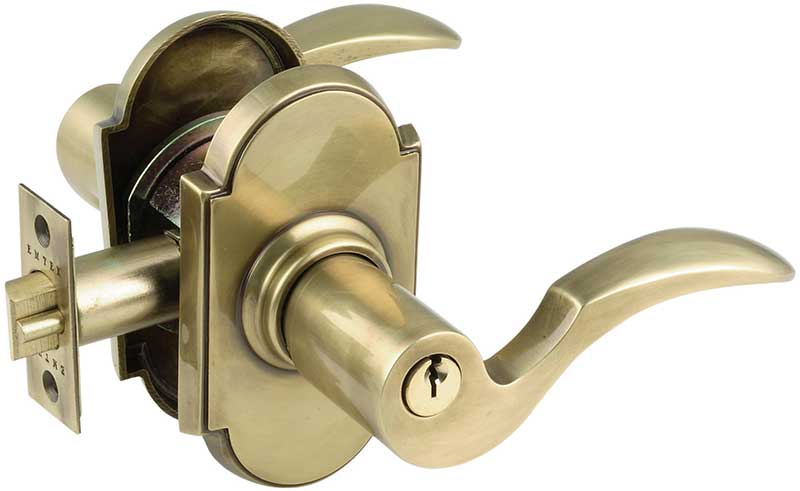 Lever shop handle locks