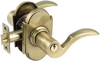 Emtek Cortina Style Brass Lever Lock