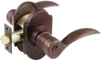 Emtek Durango Style Sandcast Bronze Lever Lock