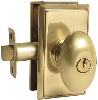Emtek Egg Style Brass Knob Lock