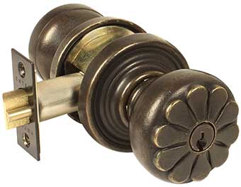 Emtek Petal Style Bronze Knob Lock