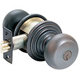 Emtek Keyed Providence Door Knob in Oil Rubbed Bronze with Regular rosette