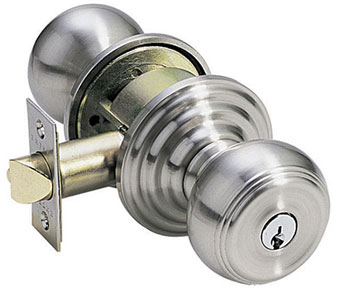 Emtek Waverly Style Brass Knob Lock