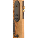 Emtek Hamilton Brass Mortise Door Lock Set in Oil Rubbed Bronze