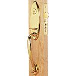 Emtek Memphis Brass Mortise Door Lock Set in PVD