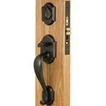 Emtek Denver Bronze Mortise Door Lock Set in Flat Black