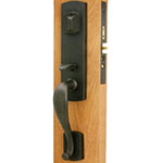 Emtek Morgan Bronze Mortise Door Lock Set in Medium Bronze