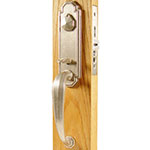 Emtek Octagon Bronze Mortise Door Lock Set in Silver Patina