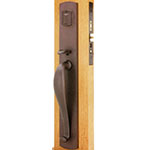 Emtek Rockford Bronze Mortise Door Lock Set in Deep Burgundy