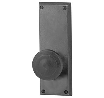 Emtek 7" Rectangular Style Sandcast Bronze Door Handle-Plate